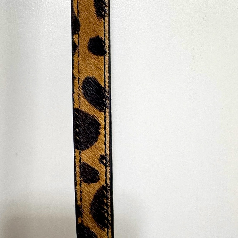 NWT cheetah print faux calf hair designed belt